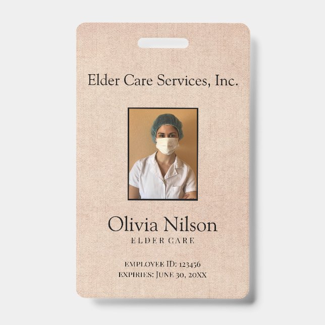 Photo Elder Care Badge (Front)