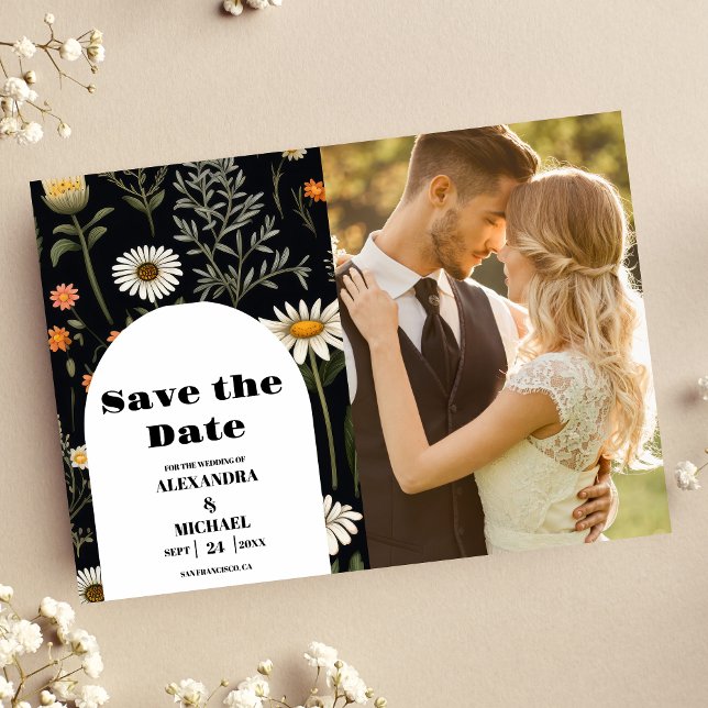 Photo Elegant Boho Wildflower Wedding Save The Date (Creator Uploaded)