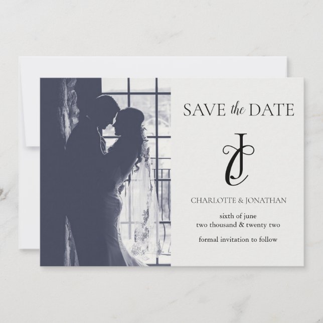 Photo Elegant Classic Wedding Save The Date (Devant)