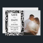 Photo Elegant Classy Wedding Save the Date Card<br><div class="desc">Photo Elegant Classy Wedding Save the Date Card
A stylish black and white wedding Save the Date featuring your custom photo and elegant text.
Personalize with your event details.</div>