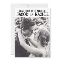 PHOTO ÉLÉGANT FAIRE-PART DE MARIAGE MINIMALISTE