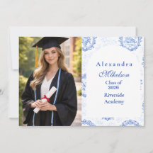 Photo Elegant French Toile Graduation Party
