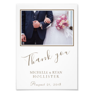Photo Elegant Merci Mariage Photo Imprimer