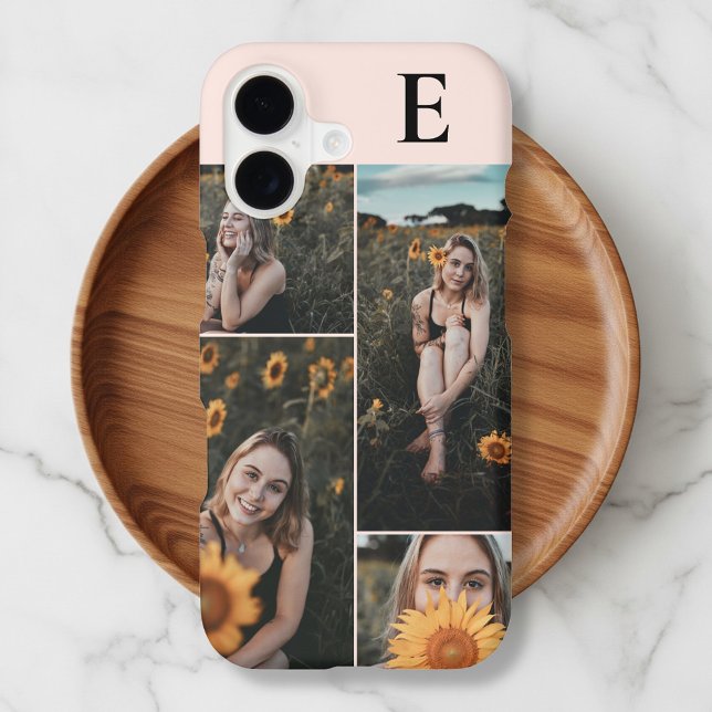 Photo Élégant Monogramme rose pâle (Créateur téléchargé)