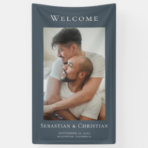 Photo Elegant Simple Welcome Wedding Banner
