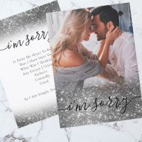 Photo élégante Je suis désolé Carte d'excuses