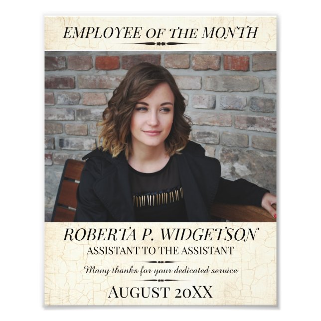 Photo employee of the month aged paper (Front)