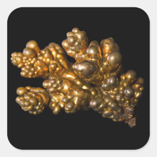 Photo en cuivre sur Sticker Carré noir