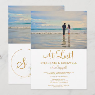 Photo Engagement Announcement Party Invitation