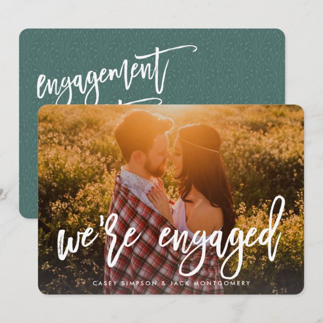 Photo Engagement Announcement & Party Invitation (Front/Back)