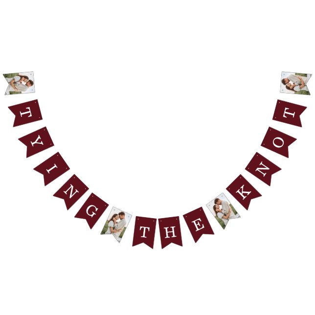 Photo Engagement Party Burgundy Bund drapeaux (Tout)