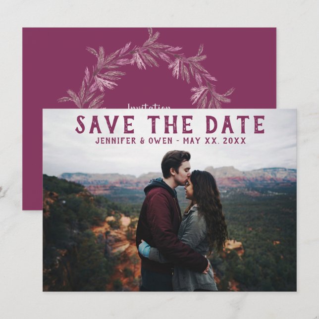 Photo Engagment Wedding Announcement (Front/Back)