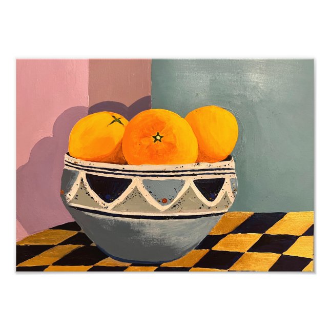 Photo enlargement of oranges painting  (Front)