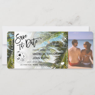Photo Enregistrer la date Carte d'embarquement Pal