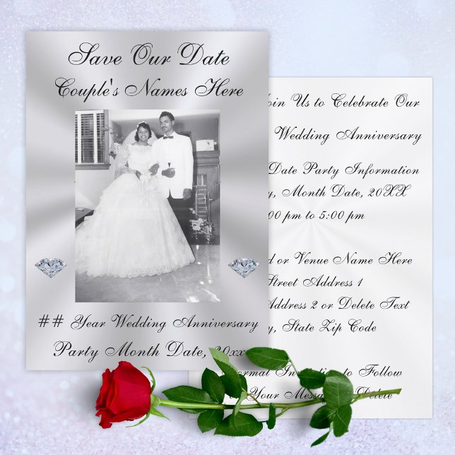 PHOTO Enregistrer les cartes de dates, 60e, 75e, o (Créateur téléchargé)