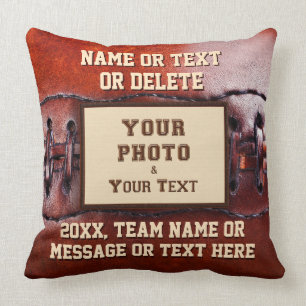 Photo et coussin personnalisé du football pour de
