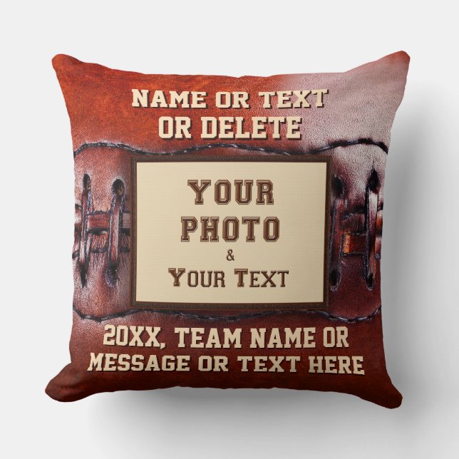 Photo et coussin personnalisé du football pour des (Recto)