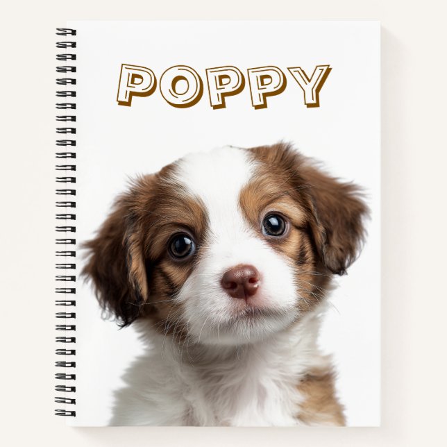 Photo et nom du chien personnalisé Carnet spiral (Devant)