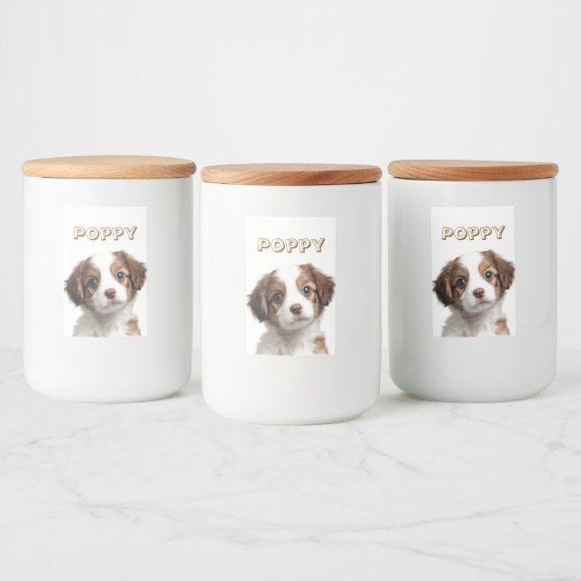 Photo et nom du chien personnalisé Étiquette de co (Bouteilles)