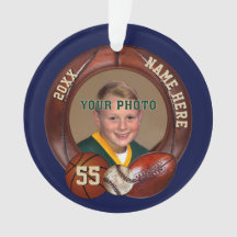 PHOTO et objets de Noël de sport personnalisés