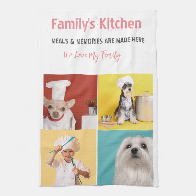 Photo et typographie moderne Serviettes de cuisine (Vertical)