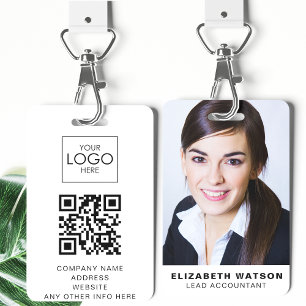 Photo Event ID Custom Lanyard Name Tag QR Code Badge
