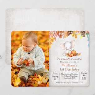 PHOTO - Faire-part de 1er anniversaire Citrouille