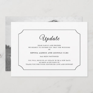 Photo   Faire-part de report de mise à jour du Mar