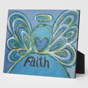 Photo Faith Inspirational Angel Peinture Poème Plaque