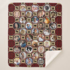 Photo Famille Collage Rouge Buffalo Plaid Quilt Lg