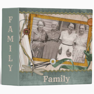 Photo Family Genealogy Shabby Chic Binder
