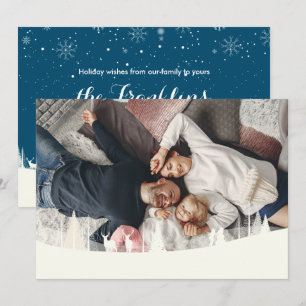Photo Family Holidays Christmas Winter Scene Holiday Card
