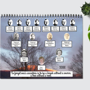 Photo Family Tree Twelve Photo Tree Photo Calendar