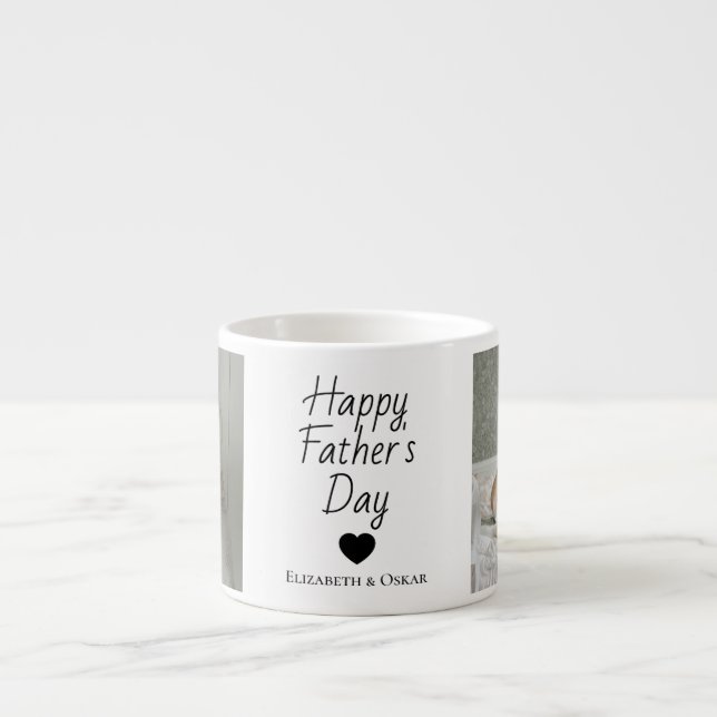 Photo Father’s Day Gift with Kids’ Names –  Espresso Cup (Front)