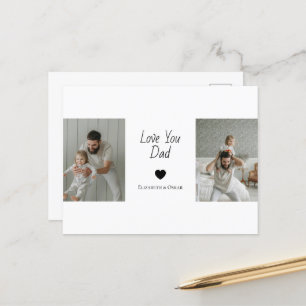 Photo Father’s Day Gift with Kids’ Names –  Holiday Postcard