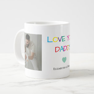 Photo Father’s Day Gift with Kids’ Names –  Large Coffee Mug