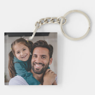 Photo Father's Day Number One Dad Keychain
