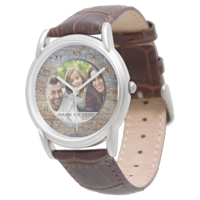 Photo Fête des pères personnalisée Montre pour pap (Incliné)