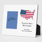 Fière de servir la plaque militaire