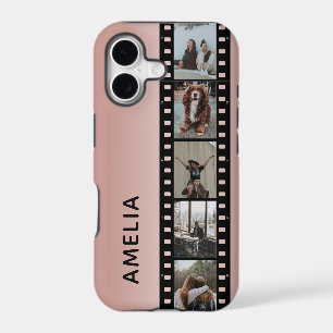 Photo Film Strip Faux Pink Ombre Personalized 
