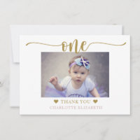 Photo First Birthday Purple Gold