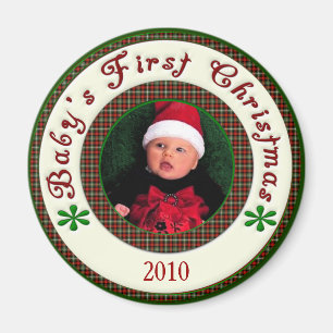 Photo First Christmas Custom Dated Magnet