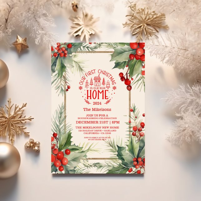 Photo First Christmas In Our New Home Invitation (Creator Uploaded)