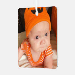 Photo First Halloween Double Sided 1st Photo Metal Ornament