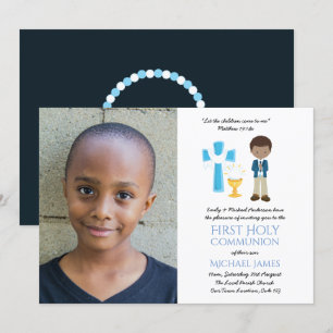 PHOTO First Holy Communion Invites Ethnic BOY