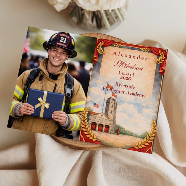 Photo First Responder Graduation Celebration Announcement (Creator Uploaded)