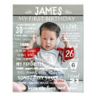 Photo First Second third Birthday board