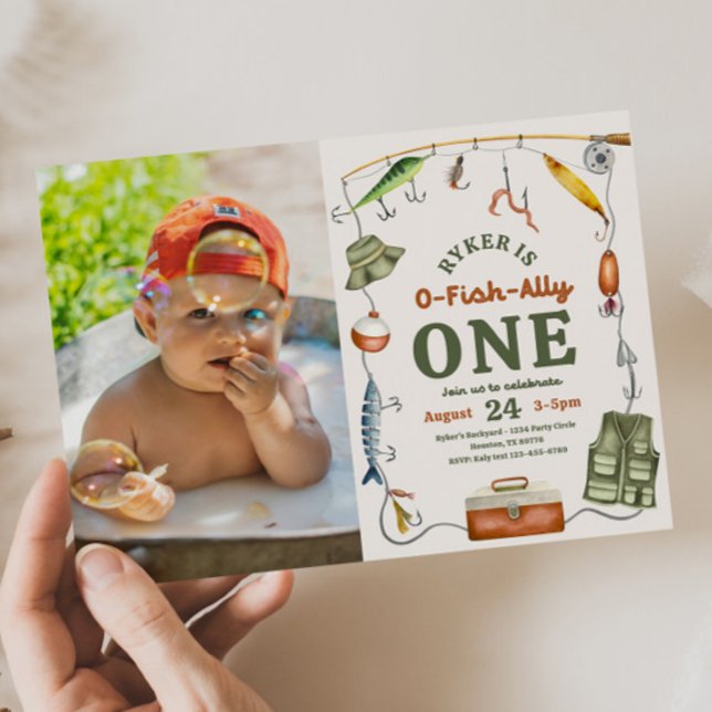 Photo Fishing Birthday Invitation (Creator Uploaded)