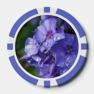 photo fleur violet poker chips