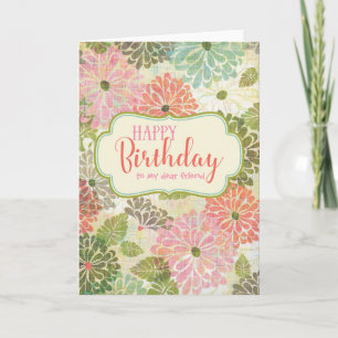 Photo Floral Joyeuse carte d'anniversaire pour ell